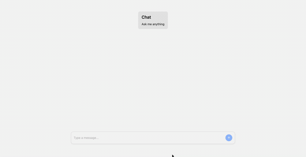 Streaming chat with markdown rendering from the 30-line example